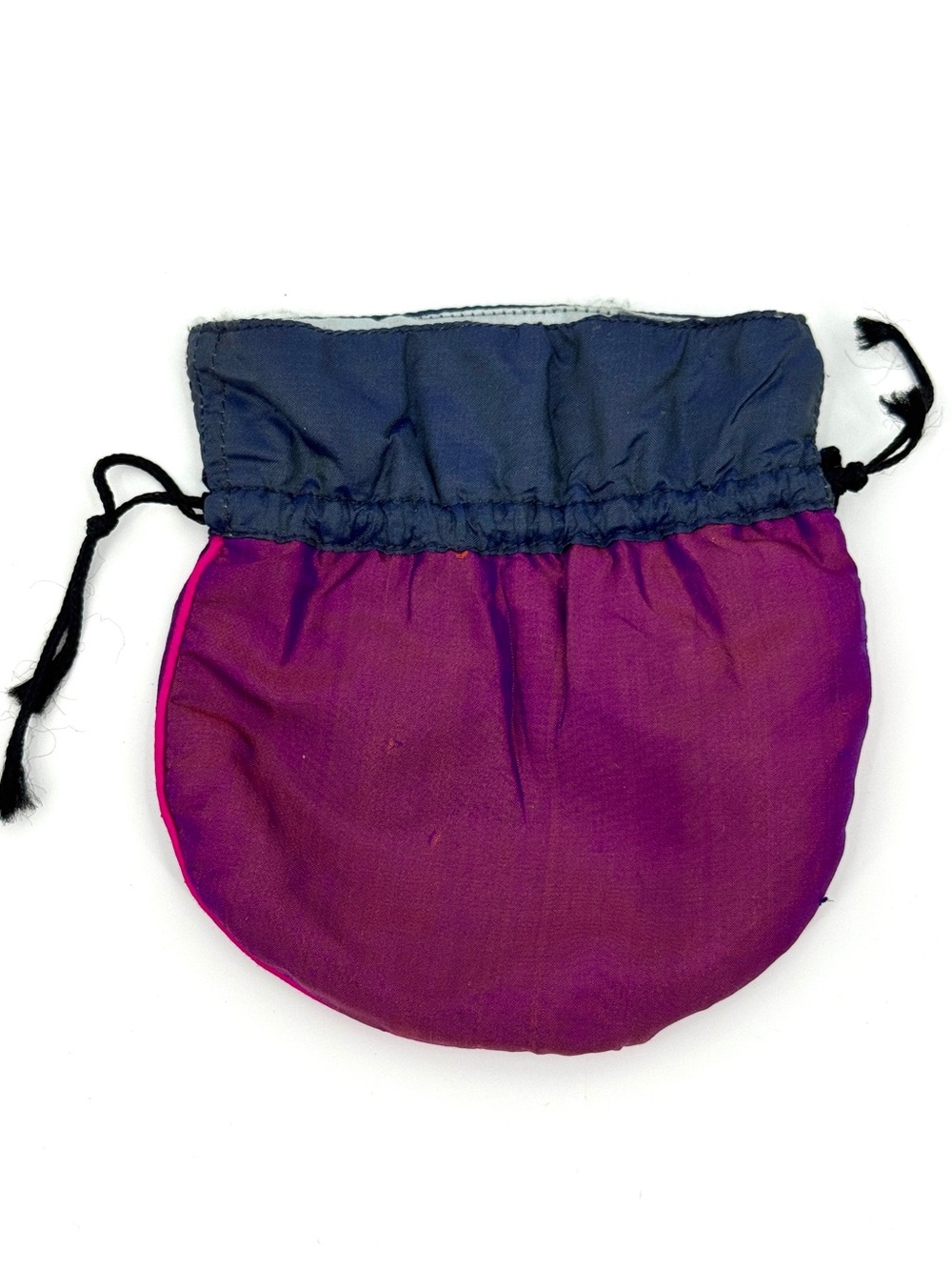 Vintage Purple Silk Drawstring Jewelry or Gift Pouch